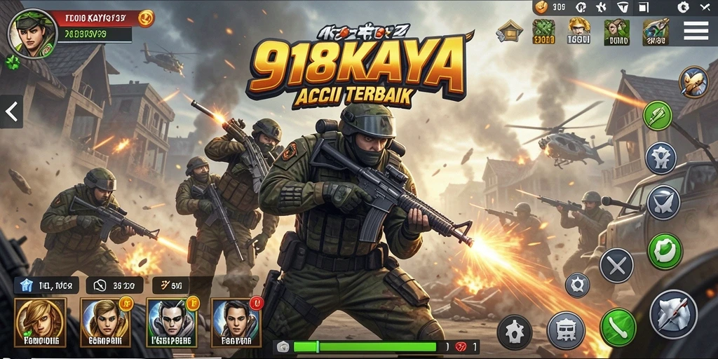 Tangkapan layar gameplay penuh aksi dari 918KAYA.