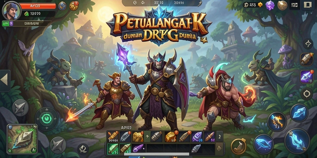 Tampilan gameplay RPG yang memukau dan penuh aksi.