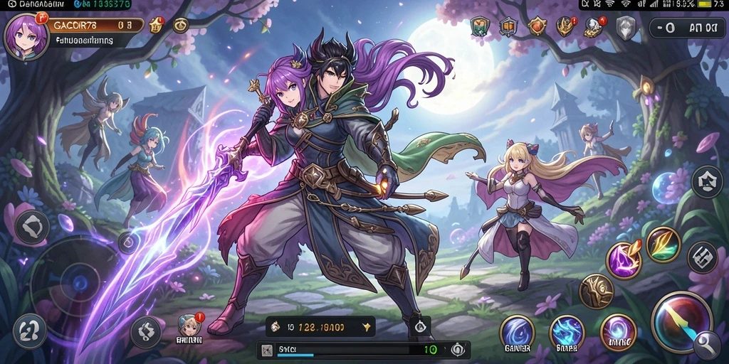 Tampilan gameplay GACOR78 dengan karakter anime yang menarik.