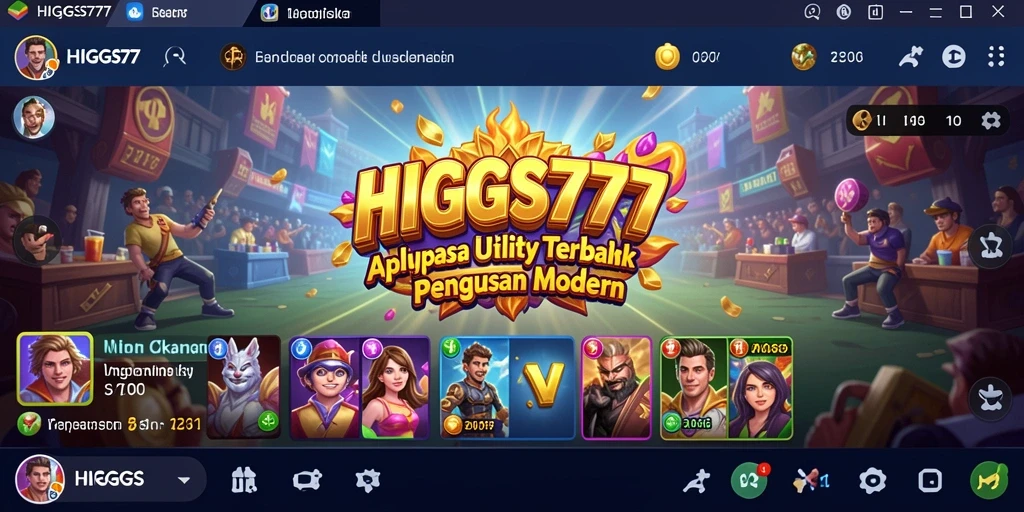 Tampilan utama HIGGS777 yang sederhana dan fungsional untuk semua pengguna.