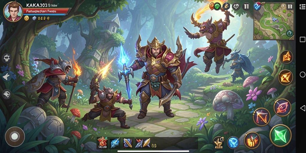 Tangkapan layar dari gameplay KAKA303 yang mengasyikkan dalam pertempuran RPG.
