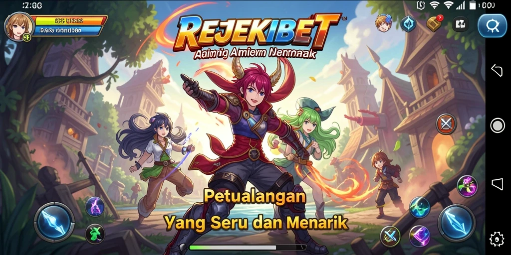 Tangkapan layar gameplay <strong>REJEKIBET</strong> yang menampilkan petualangan seru karakter Anime.