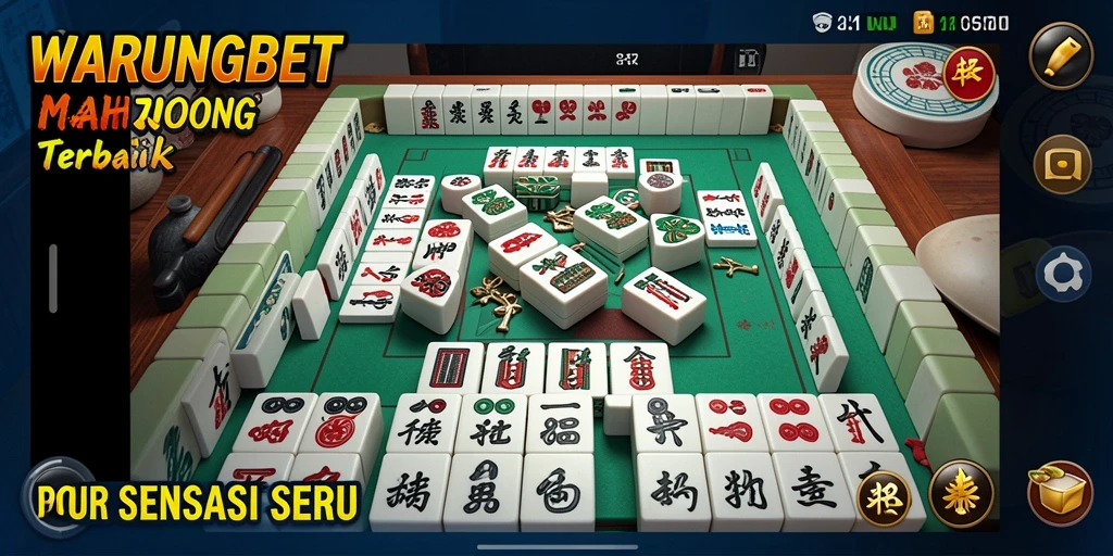 Screenshot gameplay WARUNGBET menampilkan keseruan permainan Mahjong.